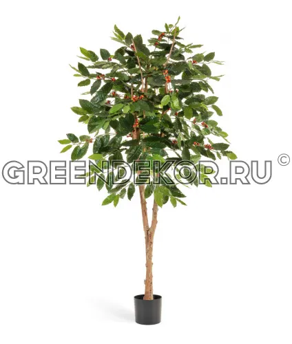 Кофейное дерево с плодами (искусственное) высота 180 см
