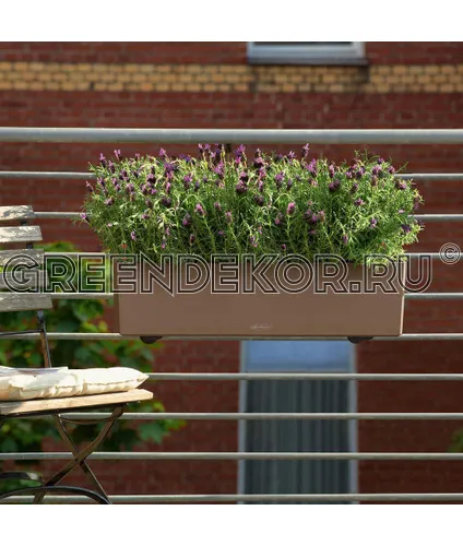 КАШПО LECHUZA BALCONERA COLOR (ГОЛУБОЙ) Длина 80см Ширина 19см Высота 19см фото 4