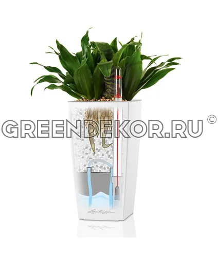 КАШПО LECHUZA MINI-CUBI (КРАСНЫЙ) Диаметр 9см Высота 18см фото 5