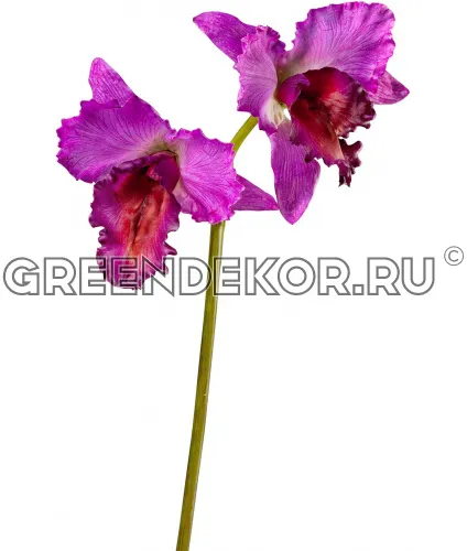 Орхидея Каттлея крупная темно-сиреневая (искусственная) высота 42 см