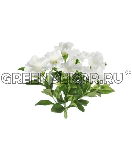 Петуния куст белый (искусственный) Высота 20 см