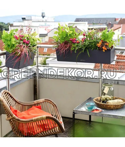 КАШПО LECHUZA BALCONERA COLOR (ФИСТАШКОВЫЙ) Длина 50см Ширина 19см Высота 19см фото 3