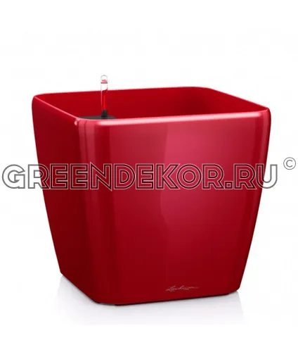 КАШПО LECHUZA QUADRO (КРАСНЫЙ) Диаметр 35см Высота 33см