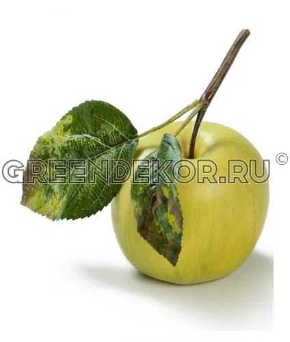 Яблоко на веточке (искусственное) высота 7 см