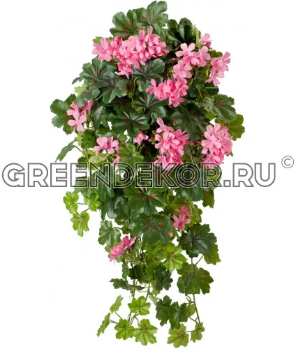 Герань ампельная ярко-розовая (искусственная) длина 65 см