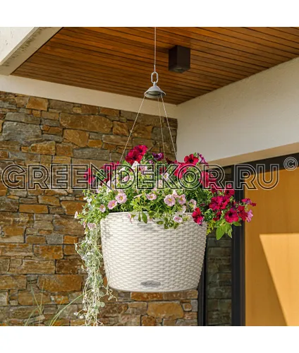 КАШПО LECHUZA NIDO COTTAGE ПОДВЕСНОЕ (гранит) Диаметр 35СМ ВЫСОТА 23СМ фото 9