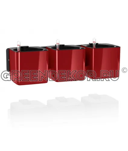 КАШПО LECHUZAGREEN WALL HOME KIT GLOSSY (КРАСНЫЙ) 