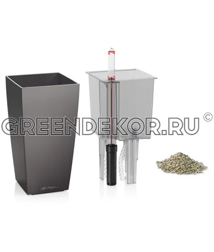 КАШПО LECHUZA MINI-CUBI (КРАСНЫЙ) Диаметр 9см Высота 18см фото 2