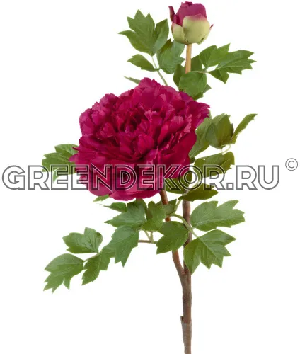 Пион бордовый ветвь малая (искусственный) высота 35 см