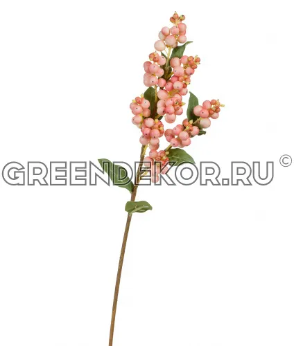 Ветка Снежноягодника нежно-розовая (искусственная) высота 51 см