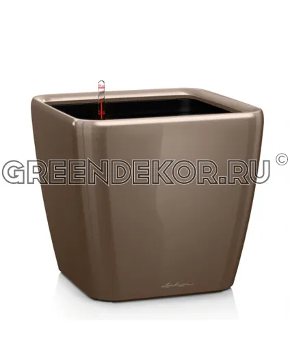 КАШПО LECHUZA QUADRO LS (СЕРО-КОРИЧНЕВЫЙ) Диаметр 28см Высота 26см