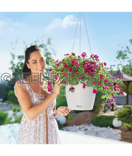 КАШПО LECHUZA NIDO COTTAGE ПОДВЕСНОЕ (гранит) Диаметр 35СМ ВЫСОТА 23СМ фото 5