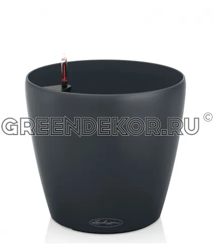 КАШПО LECHUZA CLASSICO COLOR (СЕРЫЙ) Диаметр 21см Высота 20см