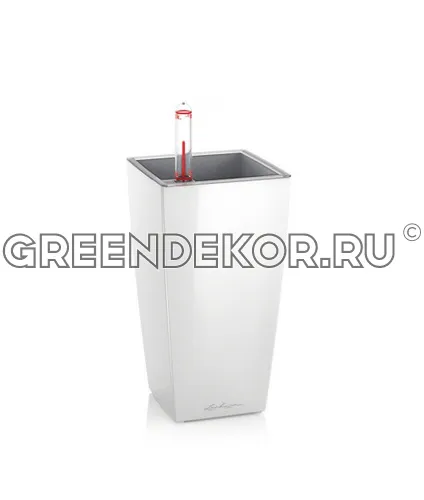 КАШПО LECHUZA MAXI-CUBI (БЕЛЫЙ) Диаметр 14см Высота 26см